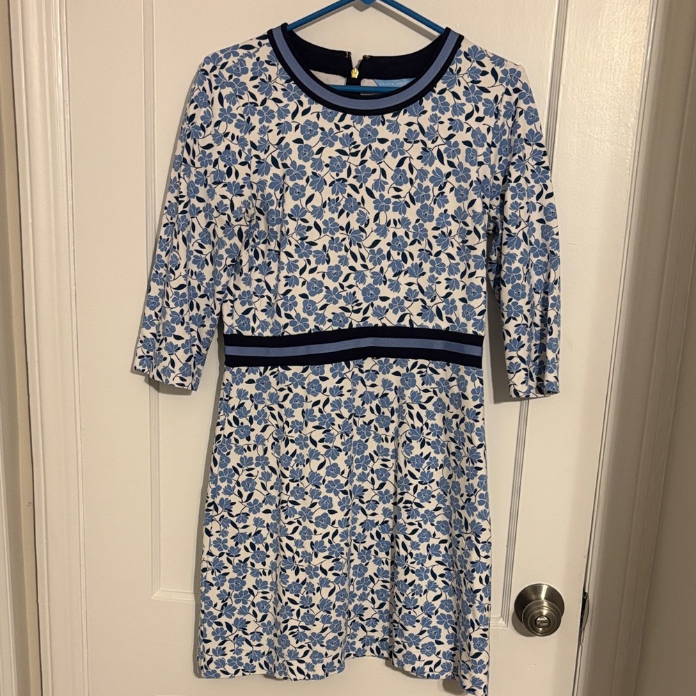 Draper James Blue and White Floral Mini Dress